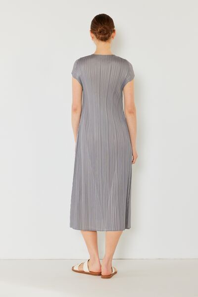 Hazel Blues® | Pleated Cap Sleeve A-Line Dress