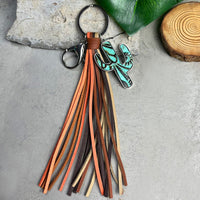 Hazel Blues® |  Cactus Keychain with Tassel