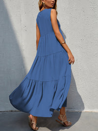 Hazel Blues® |  Tiered V-Neck Sleeve Dress