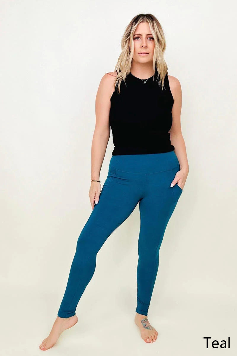 Zenana Cotton Full Length Leggings, S-3X, Women's Clothing Boutique