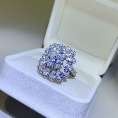 Hazel Blues® |  3 Carat Moissanite 925 Sterling Silver Ring