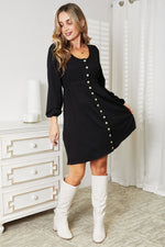 Hazel Blues® |  Double Take Scoop Neck Empire Waist Long Sleeve Dress