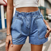 Hazel Blues® | Buttoned Denim Shorts with Pocket - Hazel Blues®