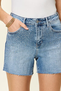 Hazel Blues® |  Judy Blue High Waist Rhinestone Decor Denim Shorts