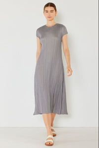 Hazel Blues® | Pleated Cap Sleeve A-Line Dress