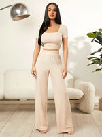 Hazel Blues® |  Square Neck Top and Pants Set