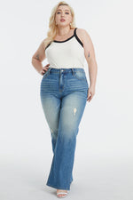 Hazel Blues® |  BAYEAS Ultra High-Waist Gradient Bootcut Jeans