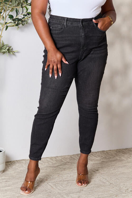 Judy Blue Jeans  Plus Size Beaumont Tummy Control Flare Overall JB88690-PL  – American Blues