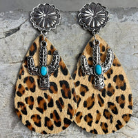 Hazel Blues® |  Turquoise Cactus Dangle Earrings