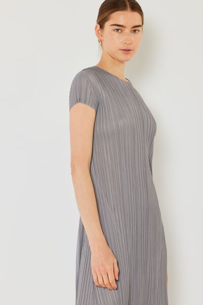 Hazel Blues® | Pleated Cap Sleeve A-Line Dress