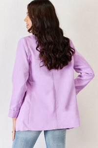 Hazel Blues® |  Zenana Open Front Long Sleeve Blazer