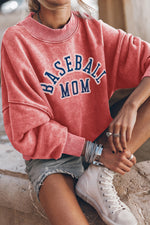Hazel Blues® |  BASEBALL MOM Graphic Drop Shoulder Sweatshirt