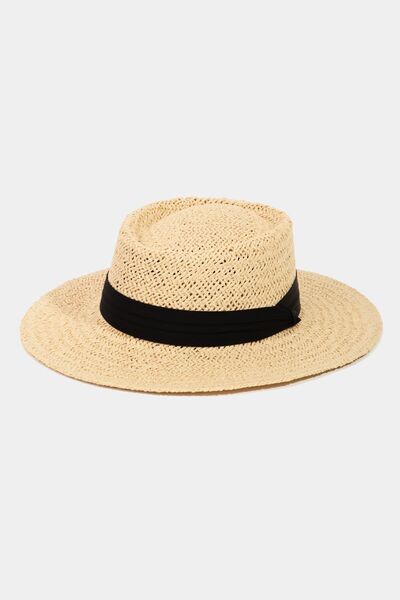 Hazel Blues® |  Fame Straw Braided Pork Pie Hat