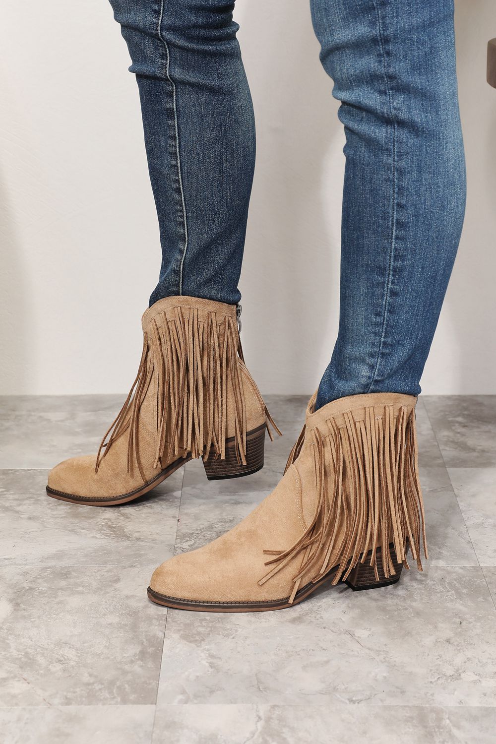 Hazel Blues® |  Legend Women's Fringe Cowboy Western Ankle Boots