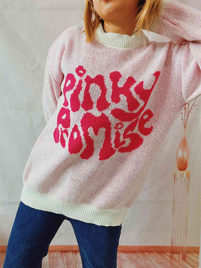 Hazel Blues® |  PINKY PROMISE Graphic Sweater