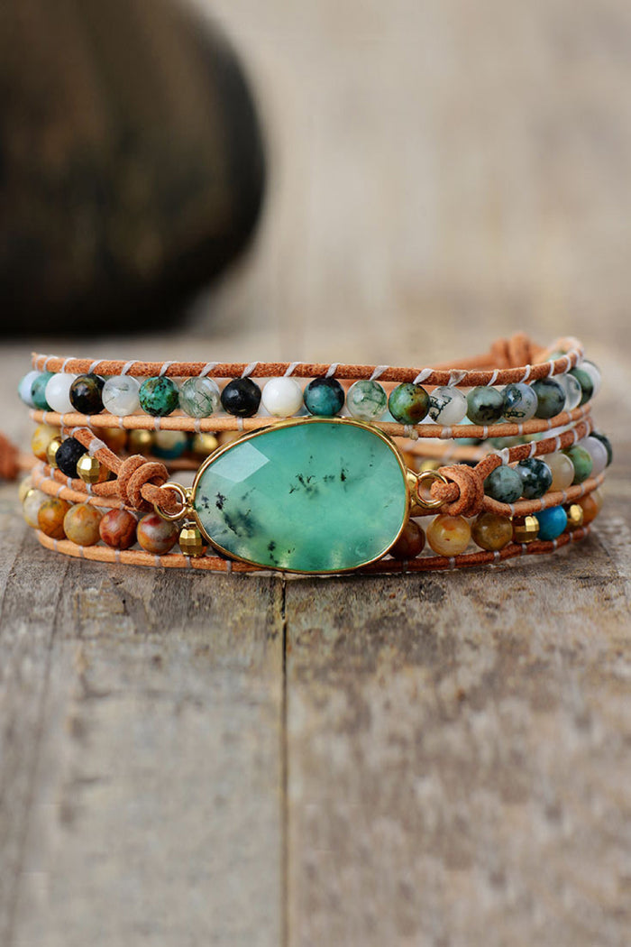 Hazel Blues® |  Natural Stone & Agate Layered Bracelet