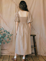 Hazel Blues® |  Smocked Printed Half Sleeve Dress