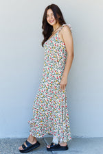 Hazel Blues® |  Doublju In The Garden Ruffle Floral Maxi Dress in Natural Rose