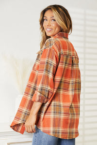 Hazel Blues® |  Double Take Plaid Dropped Shoulder Shirt