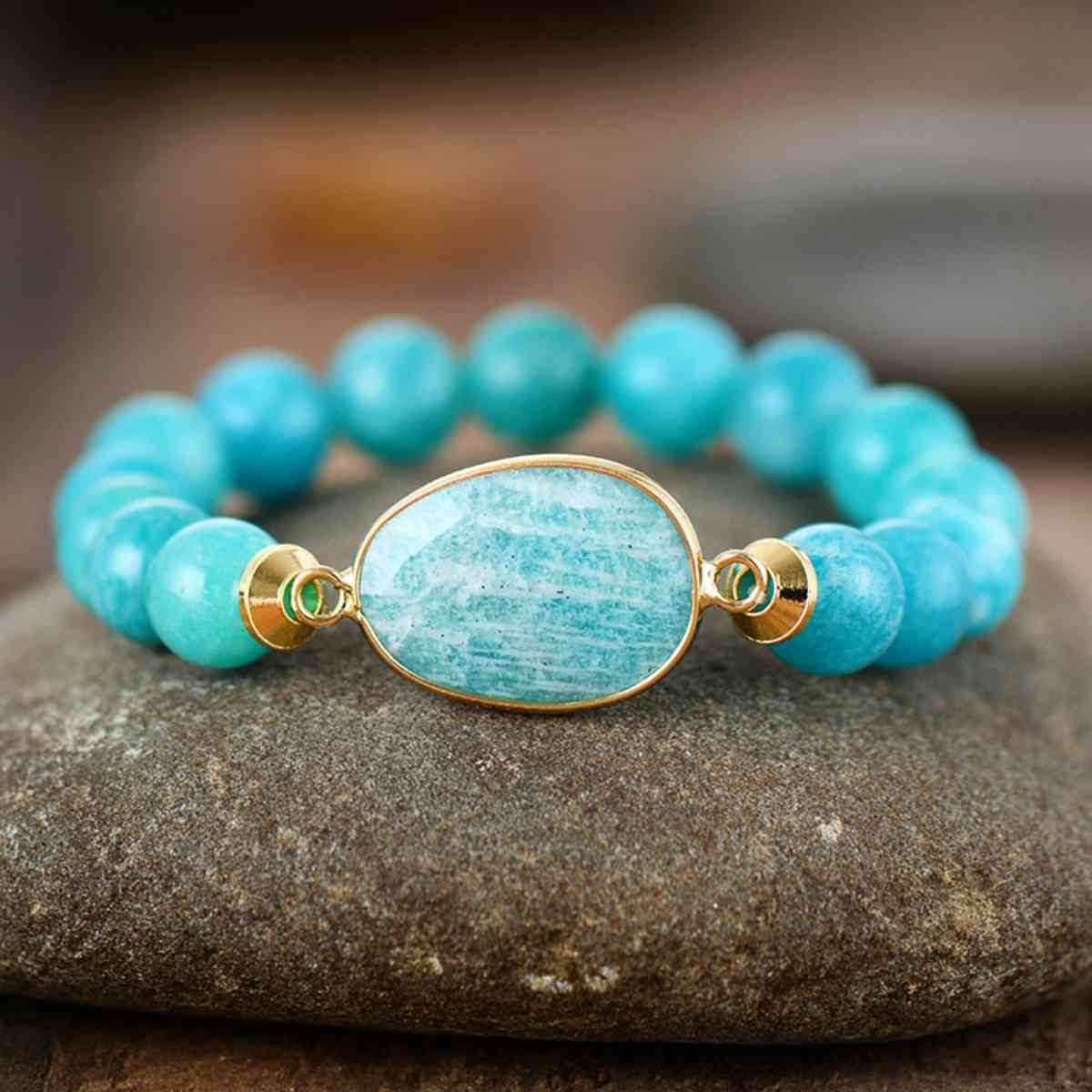 Hazel Blues® |  Natural Stone Beaded Bracelet