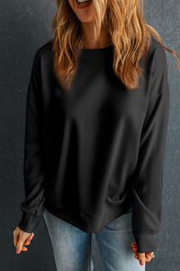 Hazel Blues® |  Round Neck Dropped Shoulder Sweatshirt