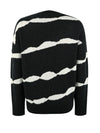 Hazel Blues® |  Striped Round Neck Dropped Shoulder Sweater