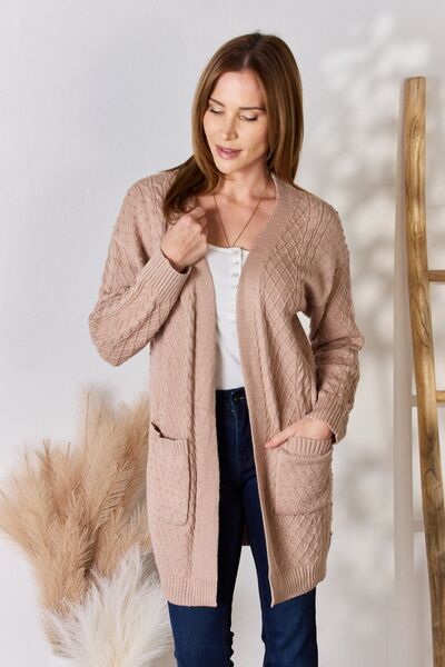 Hazel Blues® |  Hailey & Co Cable-Knit Pocketed Cardigan