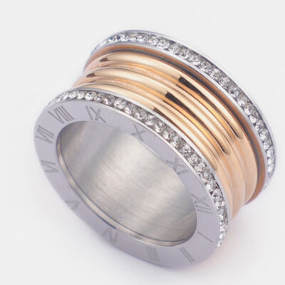 Hazel Blues® |  Inlaid Zircon Stainless Steel Ring