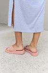 Hazel Blues® |  Studded Cross Strap Sandals in Blush