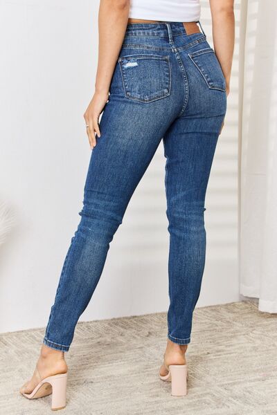 Hazel Blues® |  Judy Blue High Waist Distressed Slim Jeans