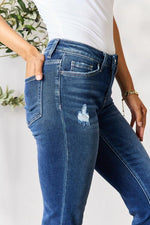 Hazel Blues® |  BAYEAS Distressed Cropped Jeans