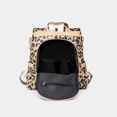 Hazel Blues® |  Leopard PU Leather Backpack Bag