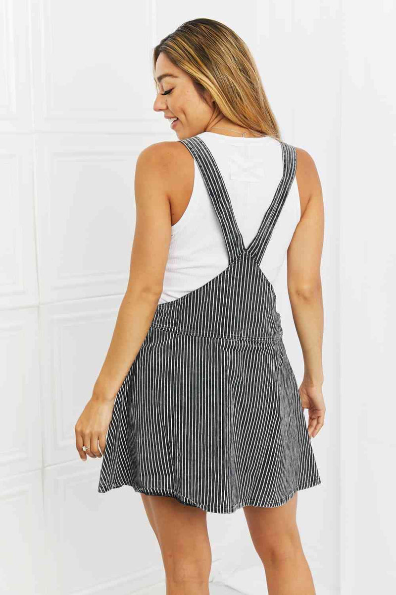 Hazel Blues® |  White Birch To The Park Overall Dress in Black
