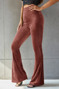 Hazel Blues® |  Ribbed High Waist Flare Pants