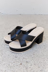 Hazel Blues® |  Weeboo Cherish The Moments Contrast Platform Sandals in Black