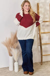 Hazel Blues® |  Hailey & Co Color Block Dropped Shoulder Knit Top
