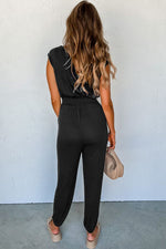 Hazel Blues® |  V-Neck Wide Strap Pocketed Jumpsuit