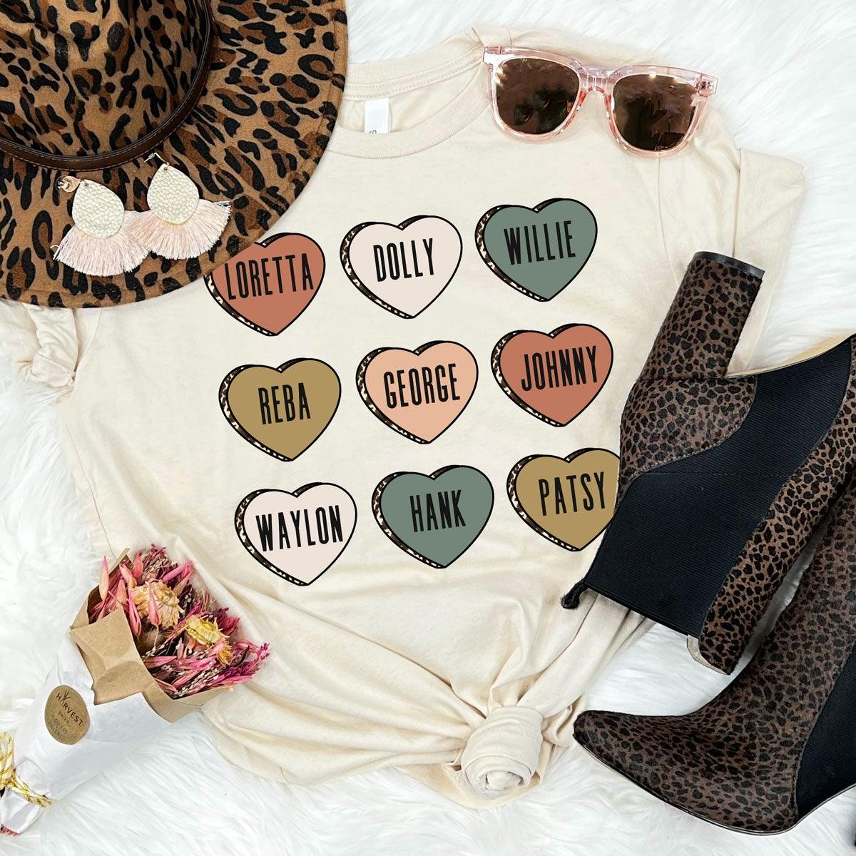 Tara Lynn's Singers Conversation Hearts Graphic Tee - Tara Lynn's Boutique